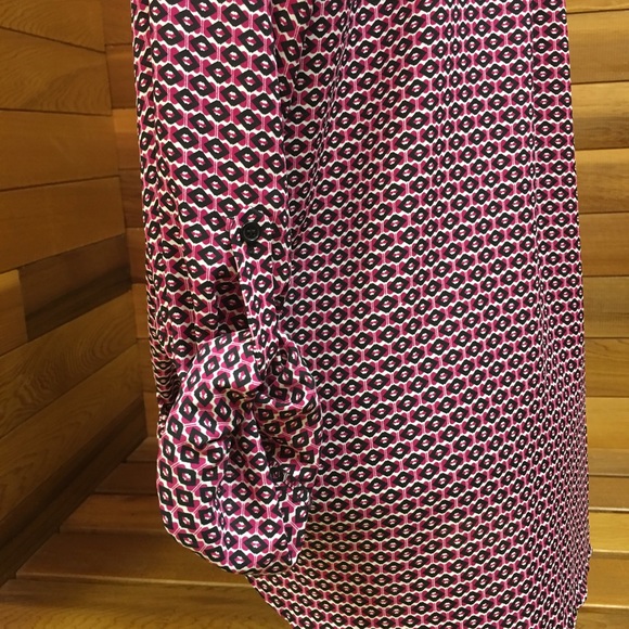 Pleione Nordstrom High Low Geometric Blouse Top - Picture 4 of 8